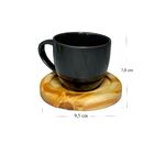 Kit 6 Porta Xícaras Circular Em Porcelana - 6 Cores 95ml  - D