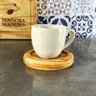 Kit 6 Porta Xícaras Circular Em Porcelana - 6 Cores 95ml  - D