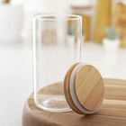 Kit 6 Potes Borossilicato Hermético Tampa Bambu 600ml Class