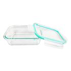 Kit 6 Potes De Vidro Borossilicato Tampa Hermética Com Travas