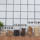 Kit 6 Potes De Vidro Com Tampa Inox Bolhas Redondo 1300ml, 17