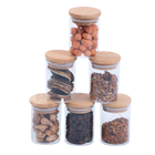 Kit 6 Potes De Vidro Herméticos Com Tampa De Bambu 110ml - Oi