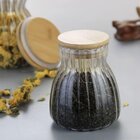 Kit 6 Potes Hermético Recipiente Com Tampa Bambu 1l E 450ml