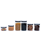 Kit 6 Potes Herméticos De Acrílico Transparente 400ml, 630ml,