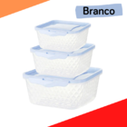 Kit 6 Potes Quadrados Cristal Polipropileno 0 55/1/1 7 Litros