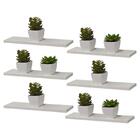 Kit 6 Prateleira Branca Mdf 40 X 15cm Suporte Invisível