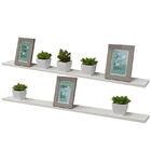 Kit 6 Prateleiras 100 X 15cm Branca Suporte Invisível