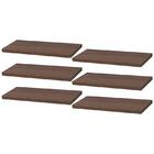 Kit 6 Prateleiras 30 X 10cm Nogal Suporte Invisível