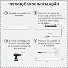 Kit 6 Prateleiras 50 X 10cm Branca Suporte Invisível