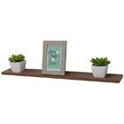 Kit 6 Prateleiras 50 X 20cm Nogal Suporte Invisível