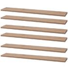 Kit 6 Prateleiras 60 X 15cm Carvalho Suporte Invisível