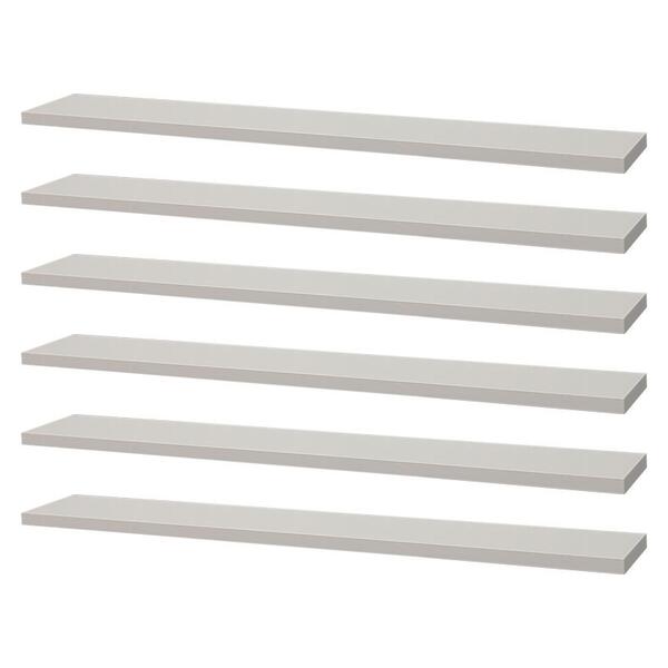 Kit 6 Prateleiras 70 X 20cm Branca Suporte Invisível