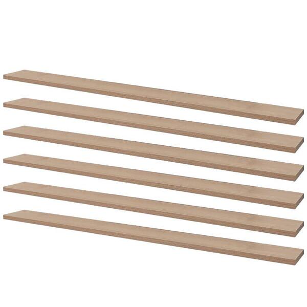 Kit 6 Prateleiras 80 X 20cm Carvalho Suporte Invisível