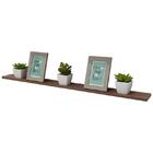 Kit 6 Prateleiras 80 X 20cm Nogal Suporte Invisível