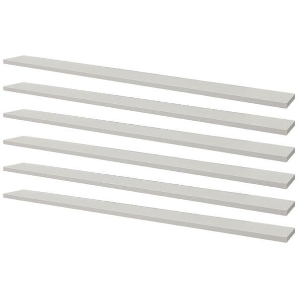 Kit 6 Prateleiras 90 X 10cm Branca Suporte Invisível