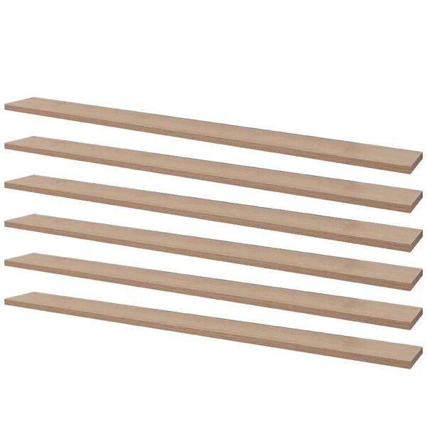 Kit 6 Prateleiras 90 X 10cm Carvalho Suporte Invisível