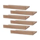 Kit 6 Prateleiras Porta Quadros 40 X 10cm Carvalho Suporte In