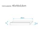 Kit 6 Prateleiras Porta Quadros 40 X 10cm Nogal Suporte Invis