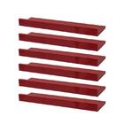 Kit 6 Prateleiras Porta Quadros 60 X 15cm Vermelha Suporte In