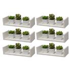 Kit 6 Prateleiras U 50 X 10cm Branca Suporte Invisível