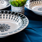 Kit 6 Pratos Fundos Donna Folk Oxford® Cerâmica 22cm