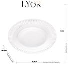 Kit 6 Pratos Para Sobremesa De Cristal Renaissance 19cm Lyor