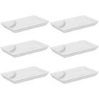 Kit 6 Pratos Para Sushi Comida Japonesa Com Porta Shoyu Comid
