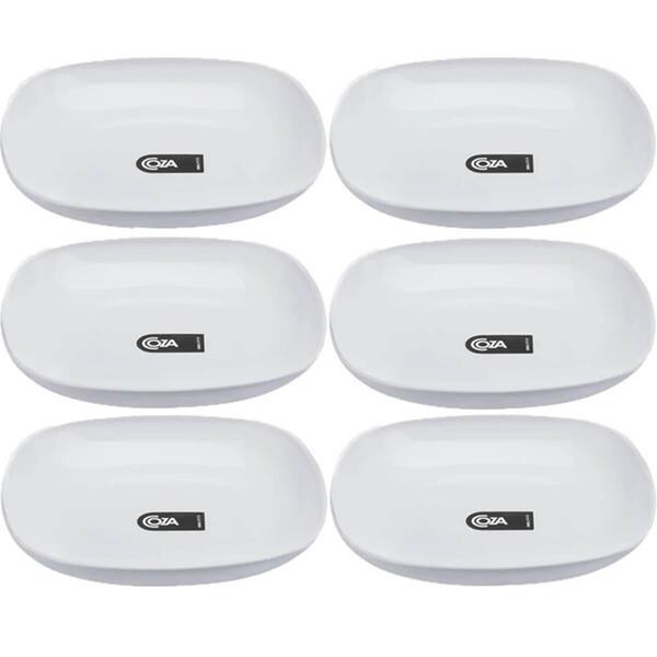 Kit 6 Pratos Plásticos Brancos 17,2cm Essential Coza Servir P