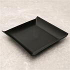 Kit 6 Pratos Quadrados 16cm Pretos Plástico Cozy Coza Lanches