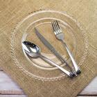 Kit 6 Pratos Rasos De Cristal Pearl Wolff 28cm Redondo Borda