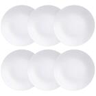 Kit 6 Pratos Rasos Porcelana Leonora Tramontina 25cm Branco M