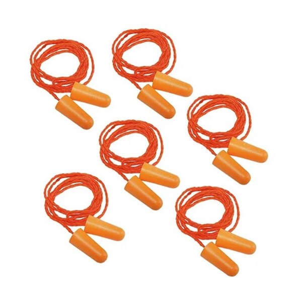 Kit 6 Protetor Auricular Espuma Plug C/ Cordão 16db 1110 3m