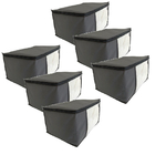 Kit 6 Protetores G P/ Viagem Tnt Cinza Visor Pvc Zíper Luxo