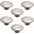 Kit 6 Puxadores 200 Tucson Ponto Níquel Escovado Para Móveis