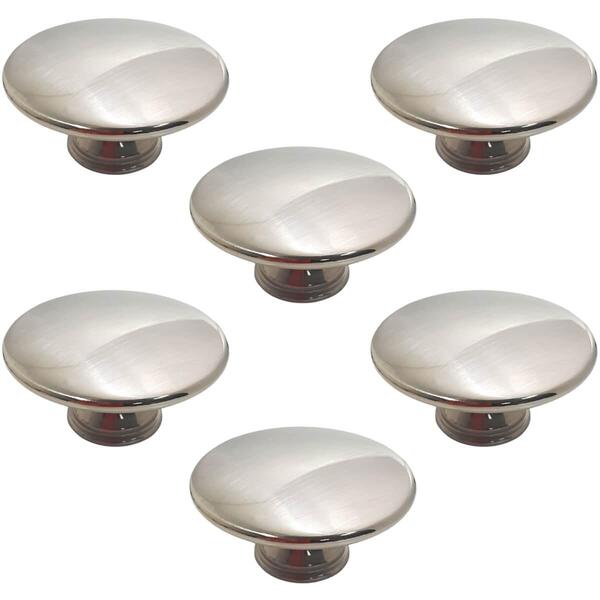 Kit 6 Puxadores 200 Tucson Ponto Níquel Escovado Para Móveis