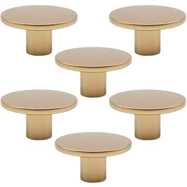 Kit 6 Puxadores 206 Naico Ponto Redondo Dourado Para Móveis A