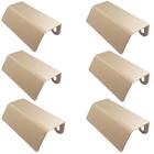 Kit 6 Puxadores Alça De Sobrepor Dourado Para Móvel Armários