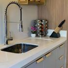 Kit 6 Puxadores Alça De Sobrepor Dourado Para Móvel Armários