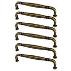 Kit 6 Puxadores Alça Ouro Velho Tamboreado 1767 Grenade Móvei