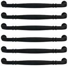 Kit 6 Puxadores Alça Preto Fosco 1767 Grenade Móveis Armários