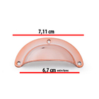 Kit 6 Puxadores Concha Colonial Puxador Dourado - Rose Gold