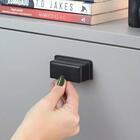 Kit 6 Puxadores Eden 1791 Preto Fosco Para Móveis Armários Ga