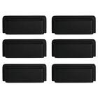 Kit 6 Puxadores Eden 1791 Preto Fosco Para Móveis Armários Ga