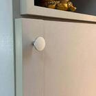 Kit 6 Puxadores Ruiz 191 Ponto Redondo Cromo Acetinado Para