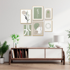 Kit 6 Quadros Decorativos Sofisticados Tons Claros Quarto