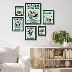Kit 6 Quadros Empreendedor - Sr. Monopoly - Com Vidro Moldura