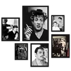 Kit 6 Quadros Para Barbearia - Fotos Antigas - Com Vidro Mold