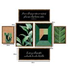 Kit 6 Quadros Para Decoração Plantas Frases Geométrico Sala