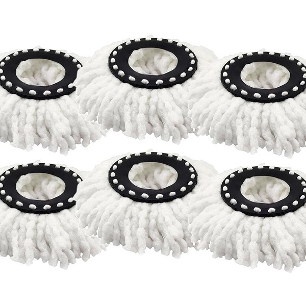 Kit 6 Refil Para Mop 360 Esfregão Mágico Giratório Balde Spin