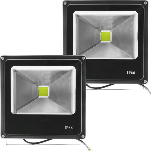 Kit 6 Refletores Led Holofote Externo Jardim Muro 20w Verde